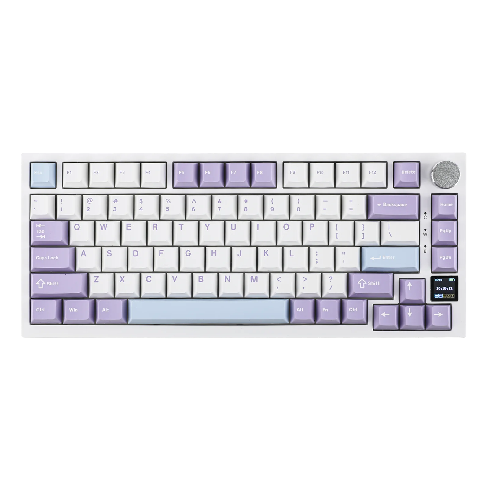 Ajazz AK820 Pro 75% Gasket-mounted Bluetooth 5.1/2.4G Wireless/Wired Mechanical Keyboard with TFT Screen for Mac/Win