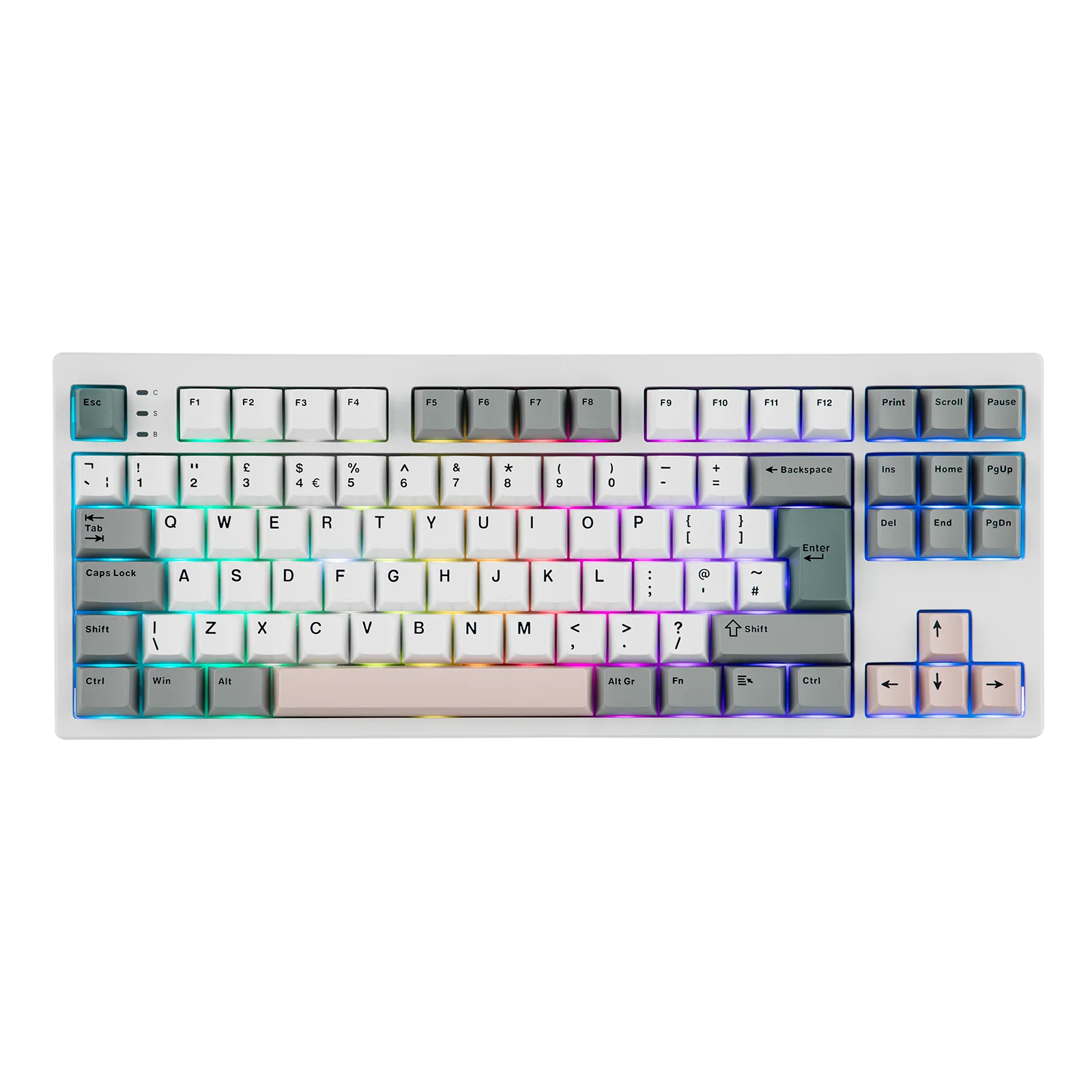 EPOMAKER TH87 ISO-UK Tenkeyless TKL Layout Hot-Swap Gasket Wired/Bluetooth/2.4Ghz Wireless Mechanical Keyboard 10000mAh Battery