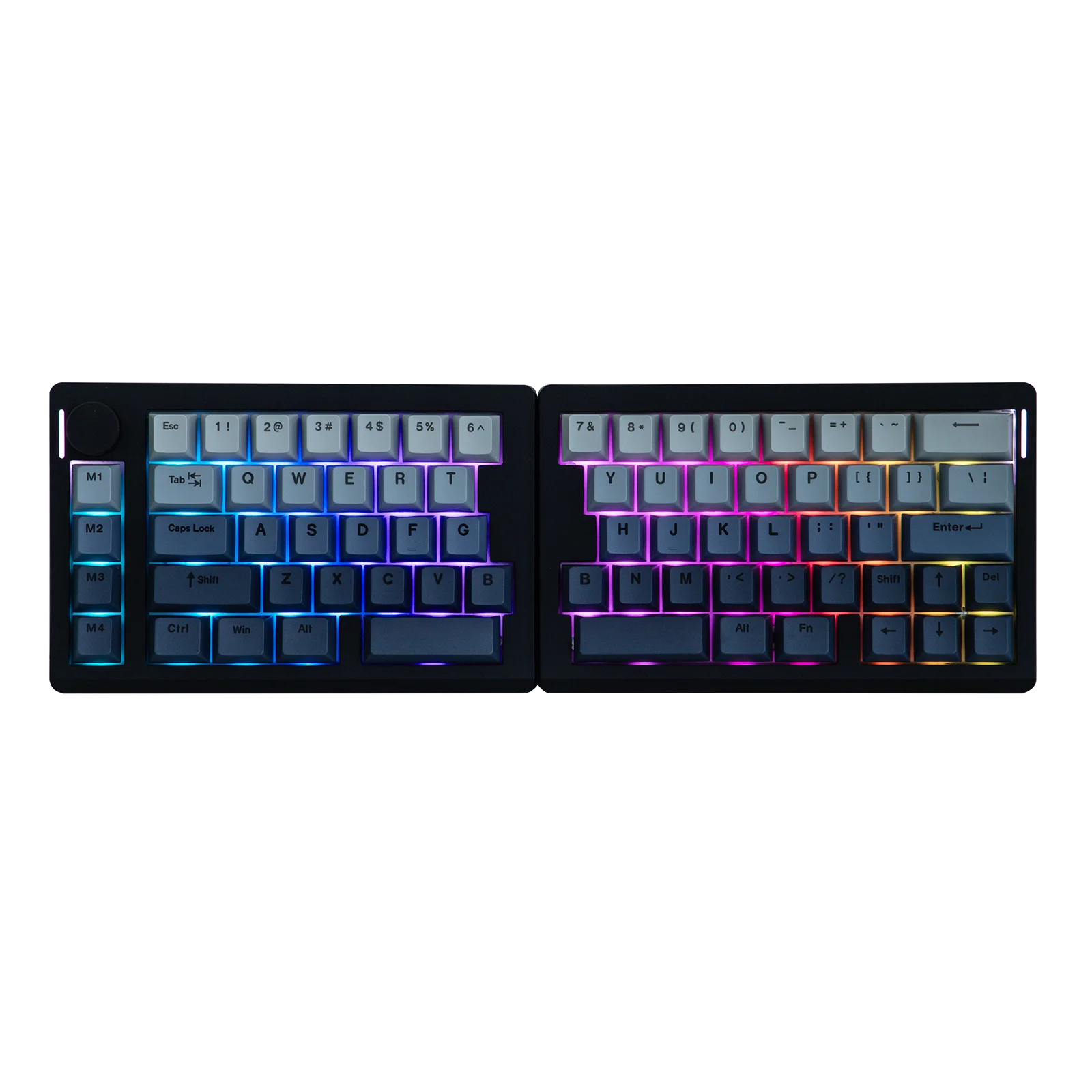 EPOMAKER Split70 QMK/VIA 70% Split Layout Hot-Swap Wired/BT/2.4Ghz Wireless Mechanical Gaming Keyboard with Programmable Knob