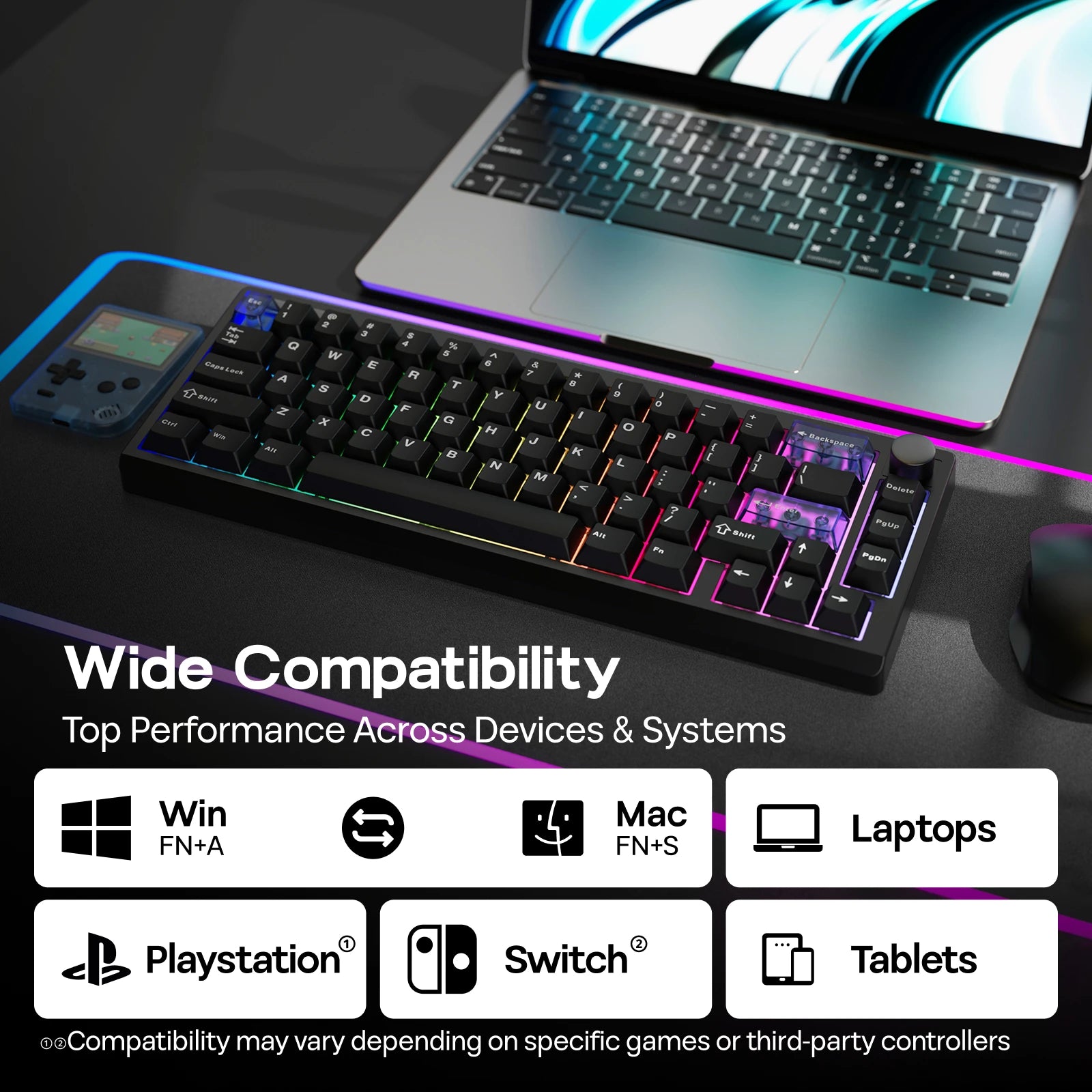 EPOMAKER Magcore65 Lite 65% US QWERTY Layout Wired/BT/2.4Ghz Wireless Mechanical Keyboard SOCD/DKS/MT 8K Polling RGB Backlit