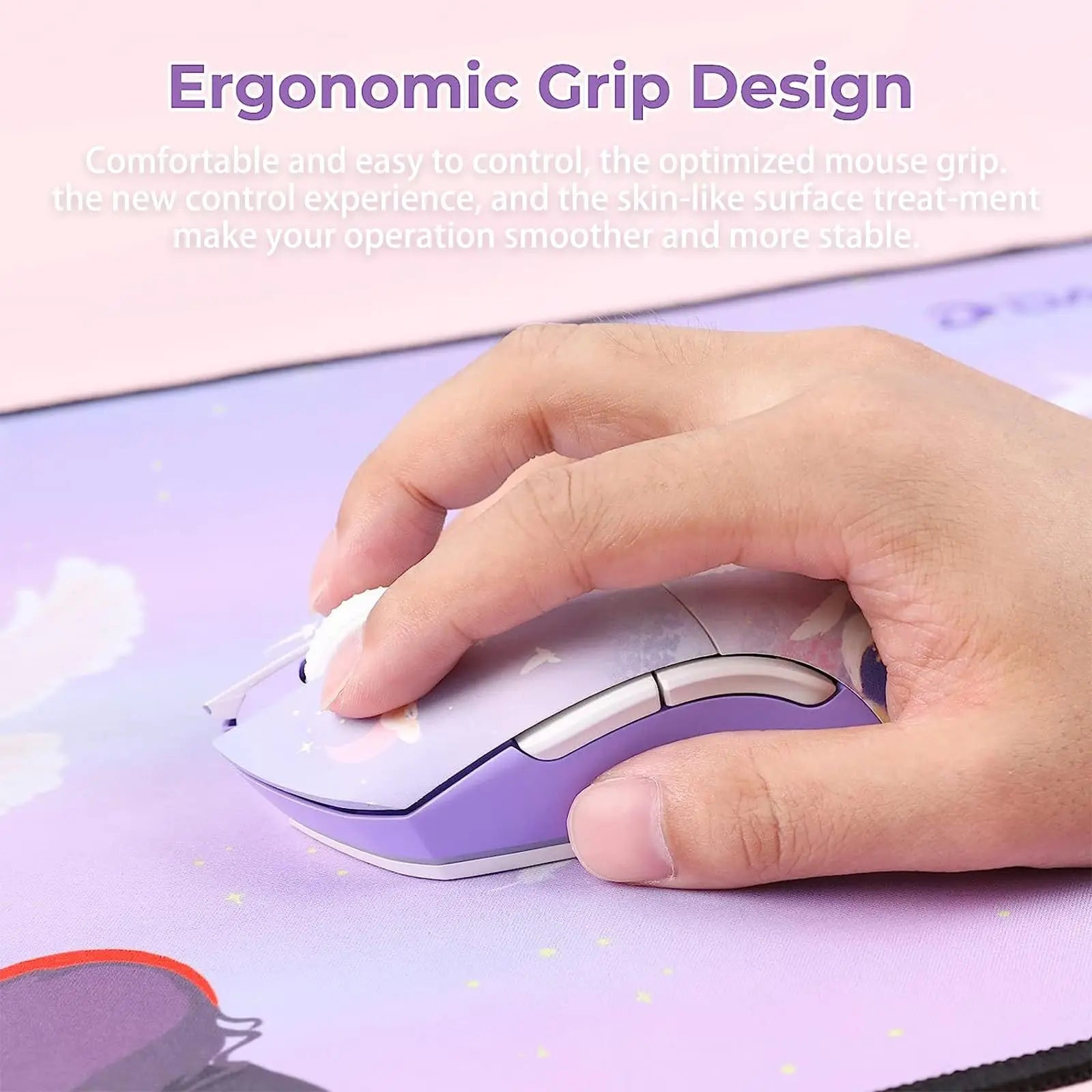 DAREU Dual Modes Gamer Mouse RGB 2.4G Wireless Wired Gaming Mice Built-in 930mAh Recharging Battery with Macro Set for PC Laptop