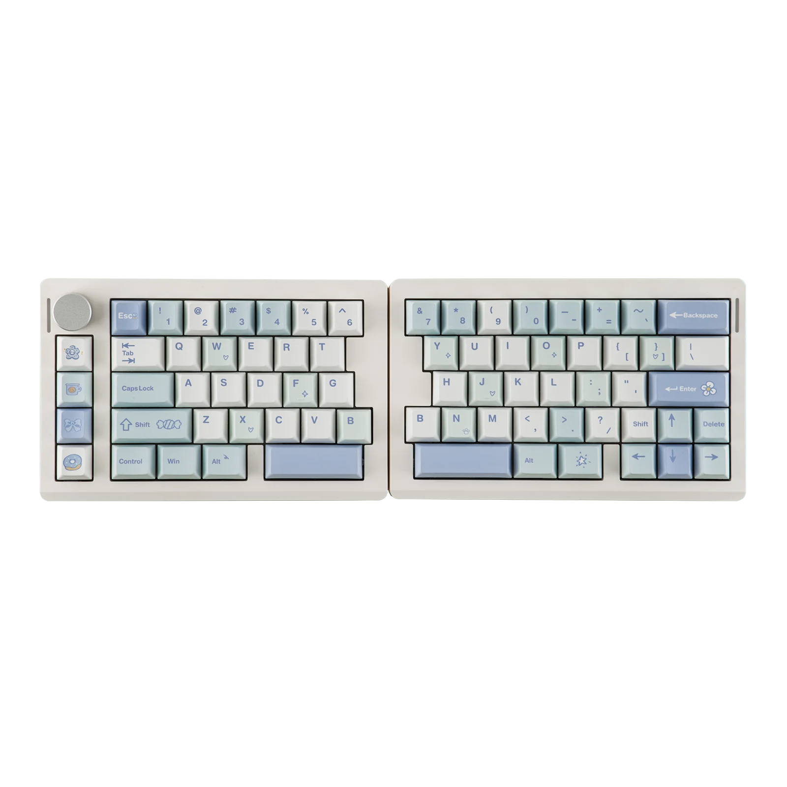 EPOMAKER Split70 QMK/VIA 70% Split Layout Hot-Swap Wired/BT/2.4Ghz Wireless Mechanical Gaming Keyboard with Programmable Knob